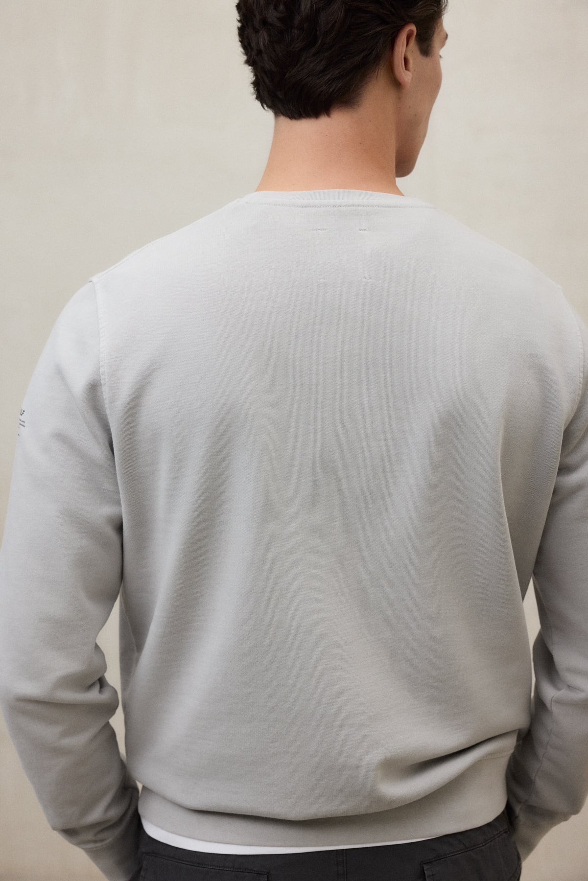 SUDADERA BARDERA GRIS CLARO