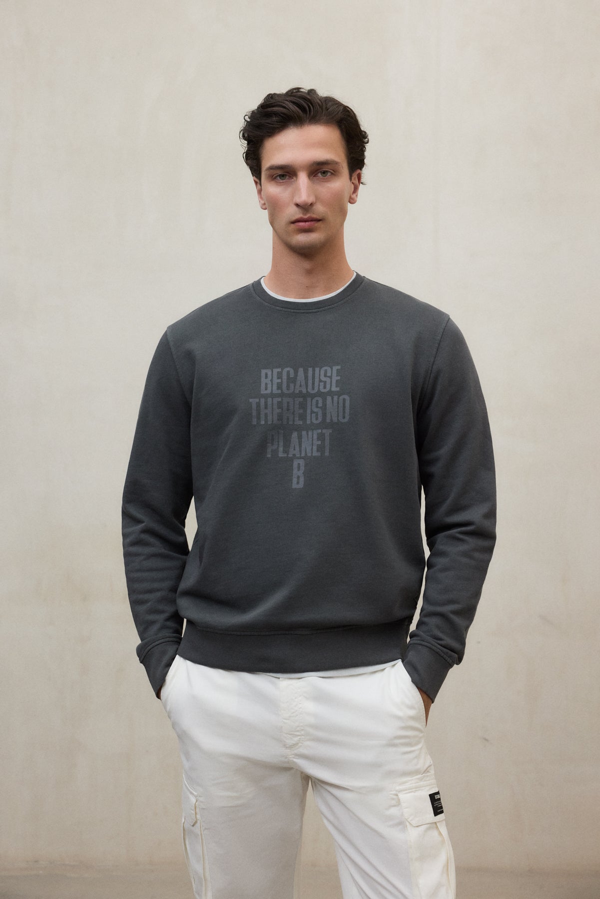 SUDADERA BARDERA GRIS OSCURA