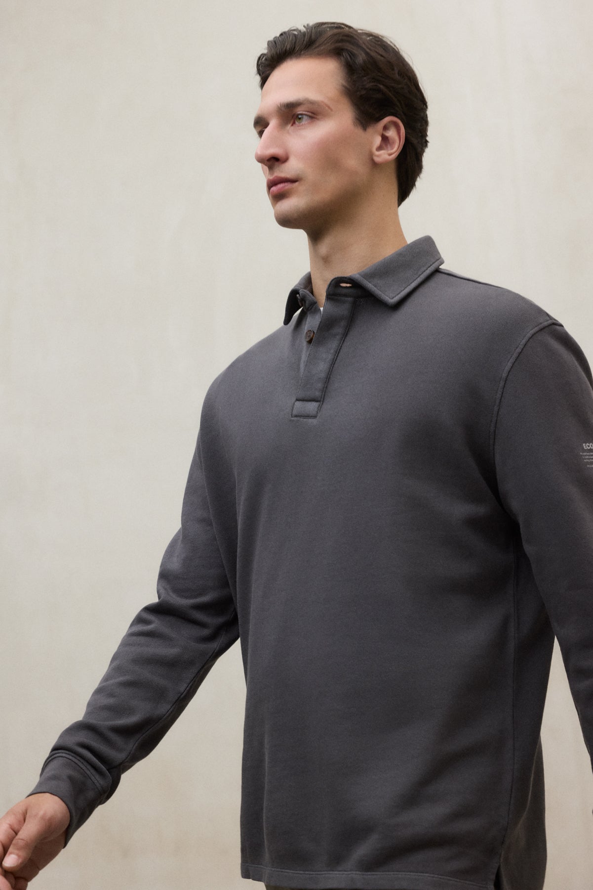 SUDADERA POLO BRENDAN GRIS OSCURA