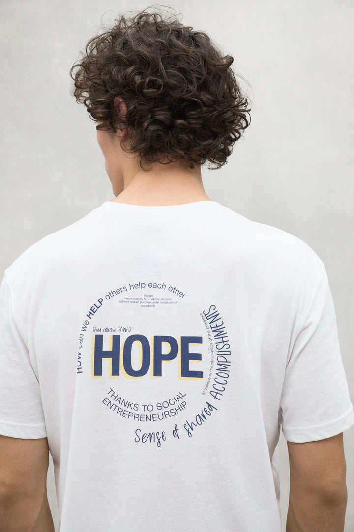 T-SHIRT HOPE BLANC