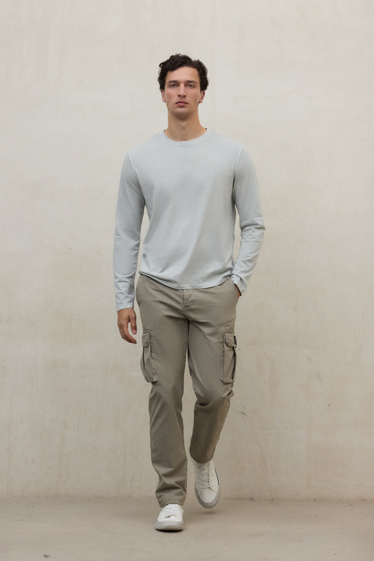 LIGHT GREY LONG-SLEEVED LAREDO T-SHIRT