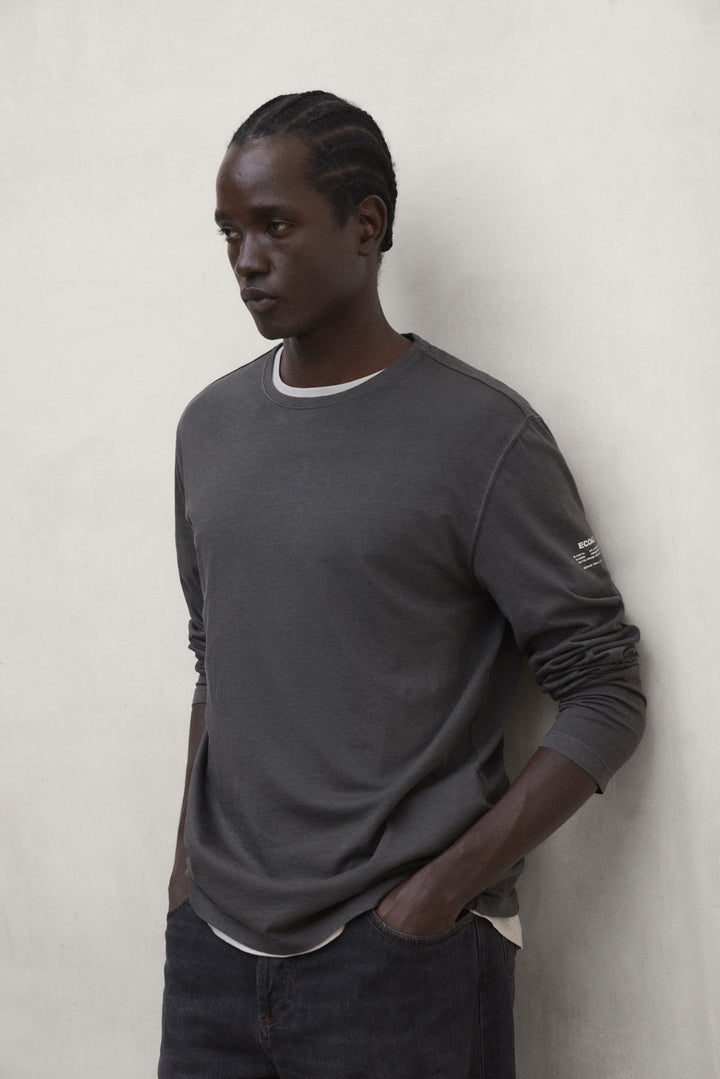 T-SHIRT À MANCHES LONGUES LAREDO GRIS CLAIR
