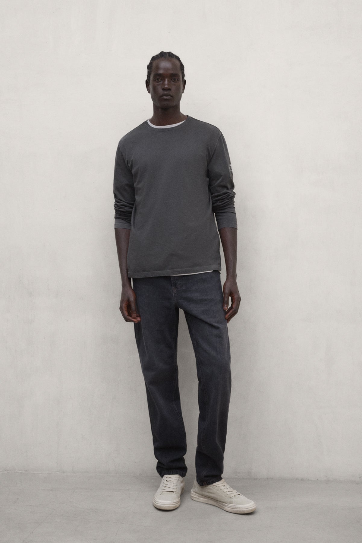 T-SHIRT À MANCHES LONGUES LAREDO GRIS CLAIR