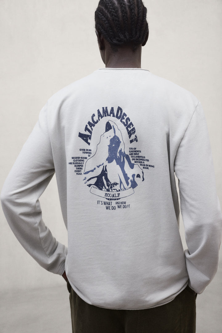 CAMISETA MANGA LARGA MON GRIS CLARO