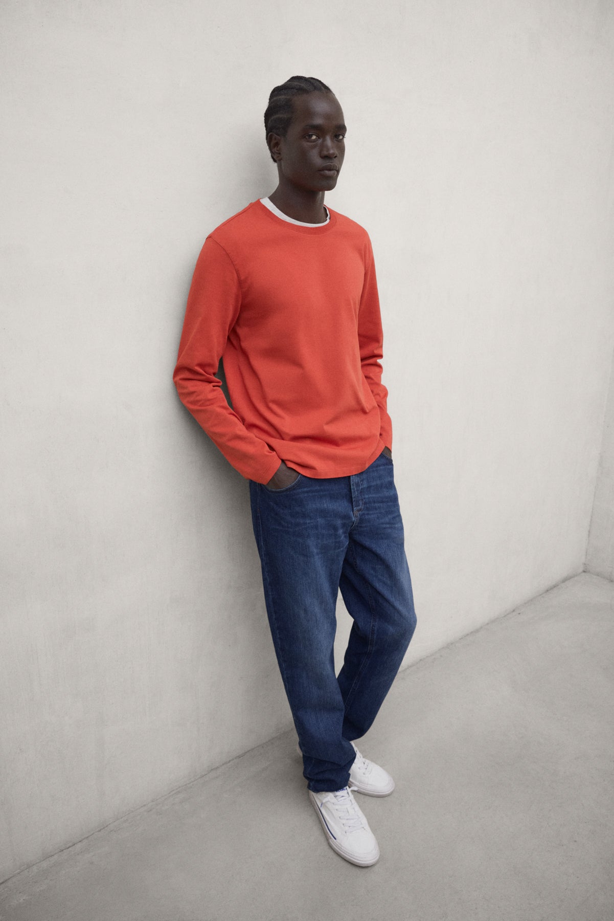 ORANGE LONG-SLEEVED PLA T-SHIRT