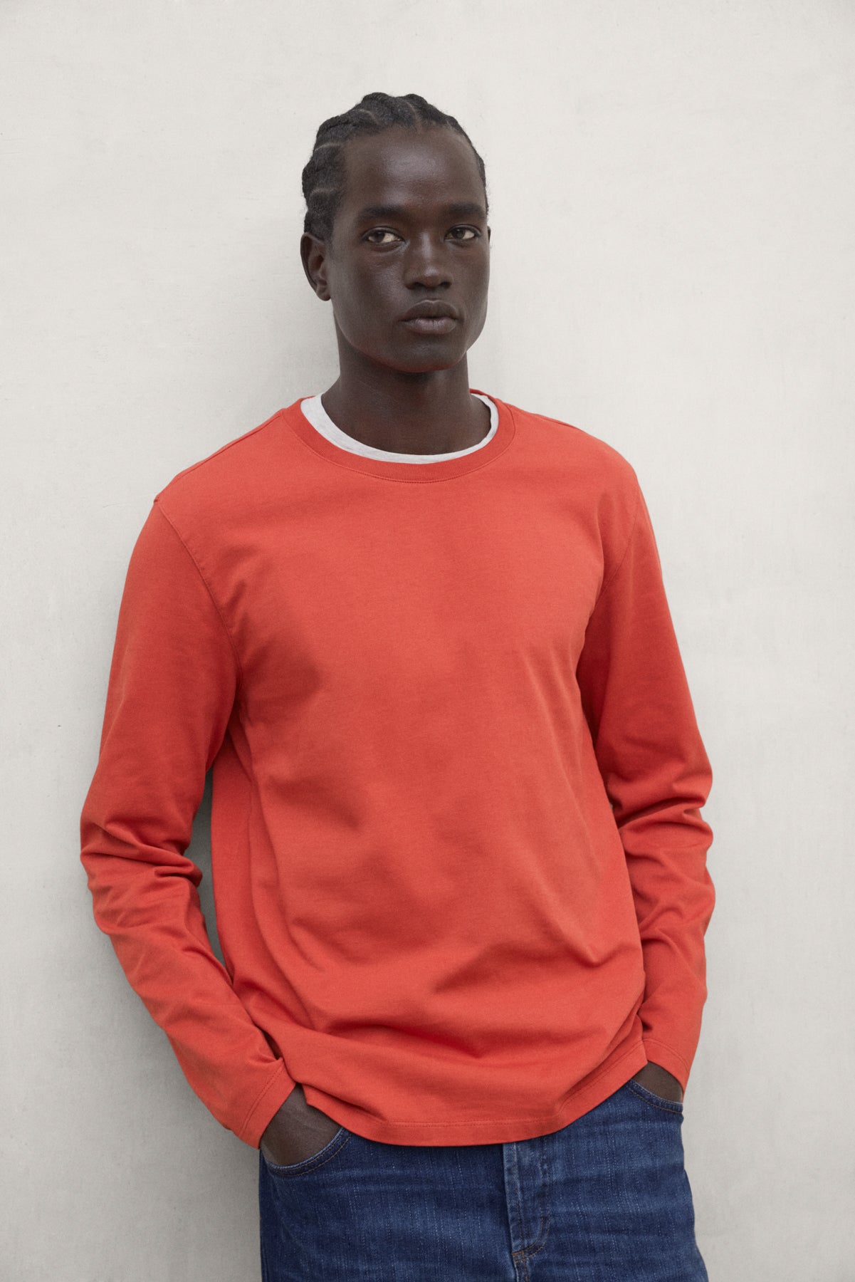 ORANGE LONG-SLEEVED PLA T-SHIRT