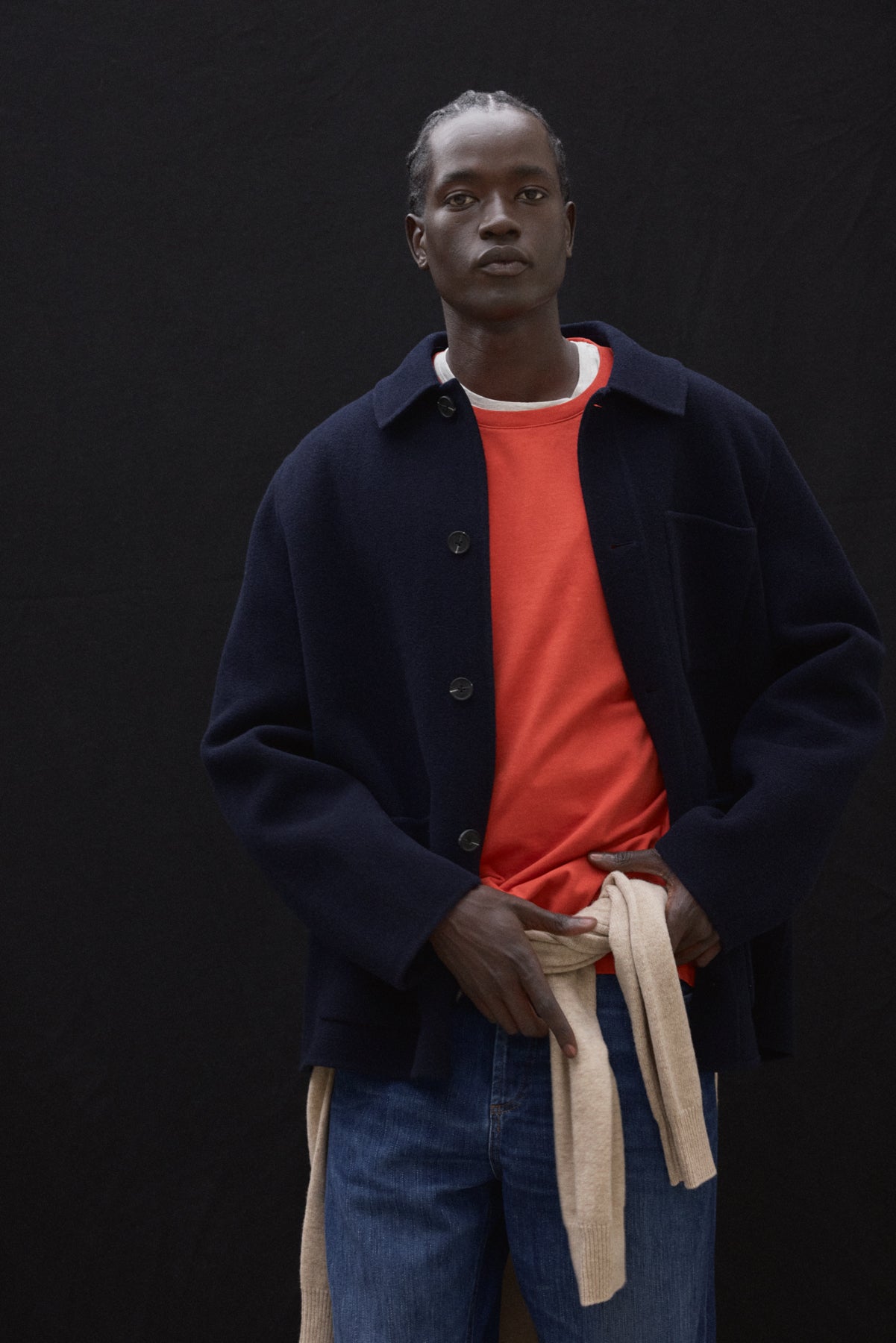 ORANGE LONG-SLEEVED PLA T-SHIRT