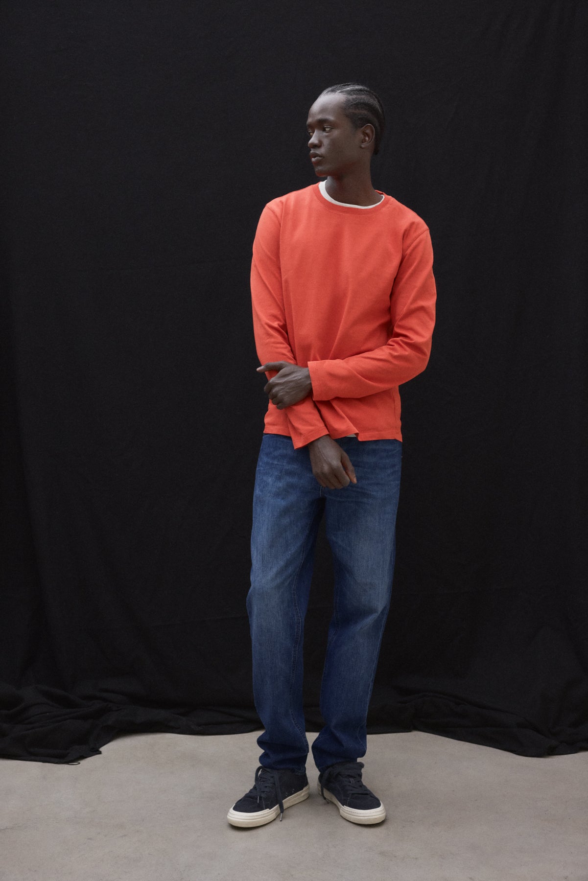 ORANGE LONG-SLEEVED PLA T-SHIRT