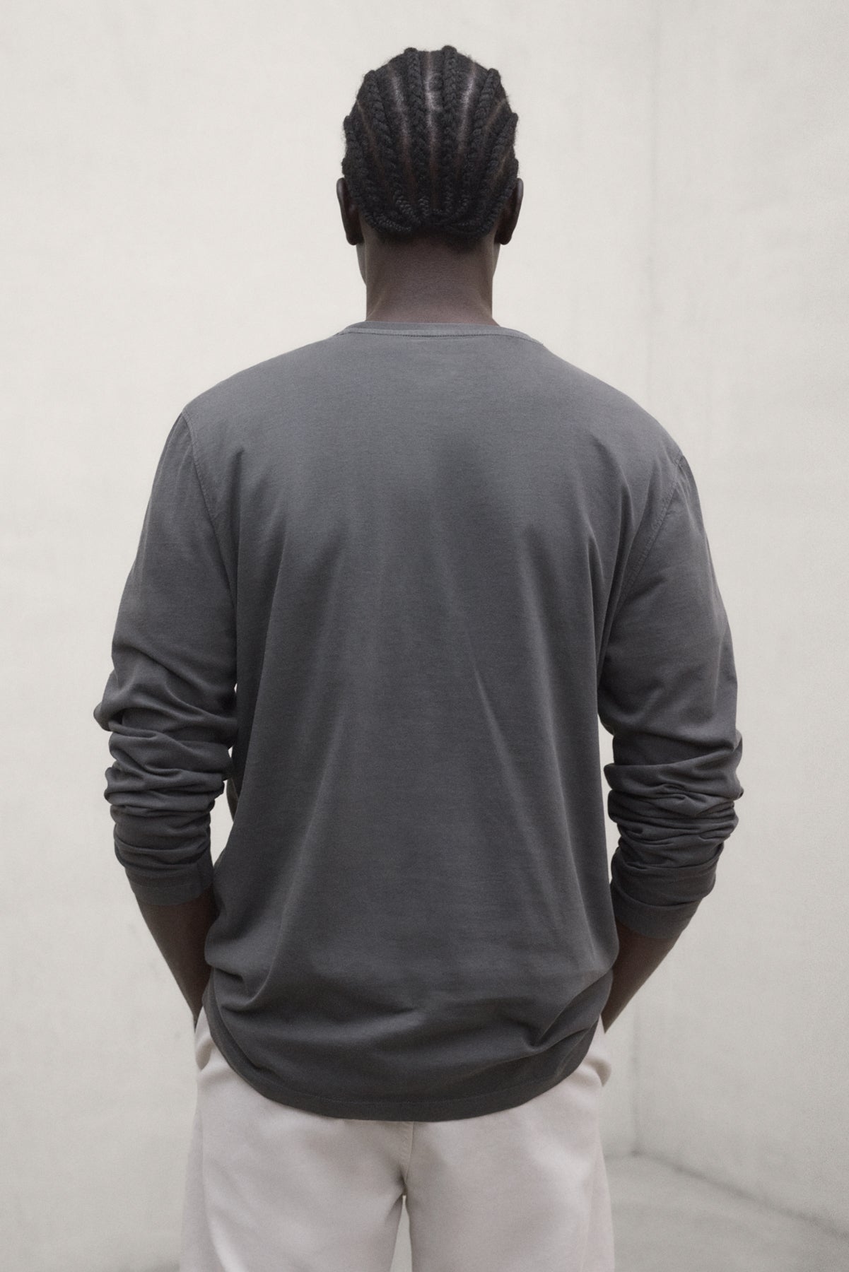 T-SHIRT À MANCHES LONGUES ROBIN GRIS FONCÉ