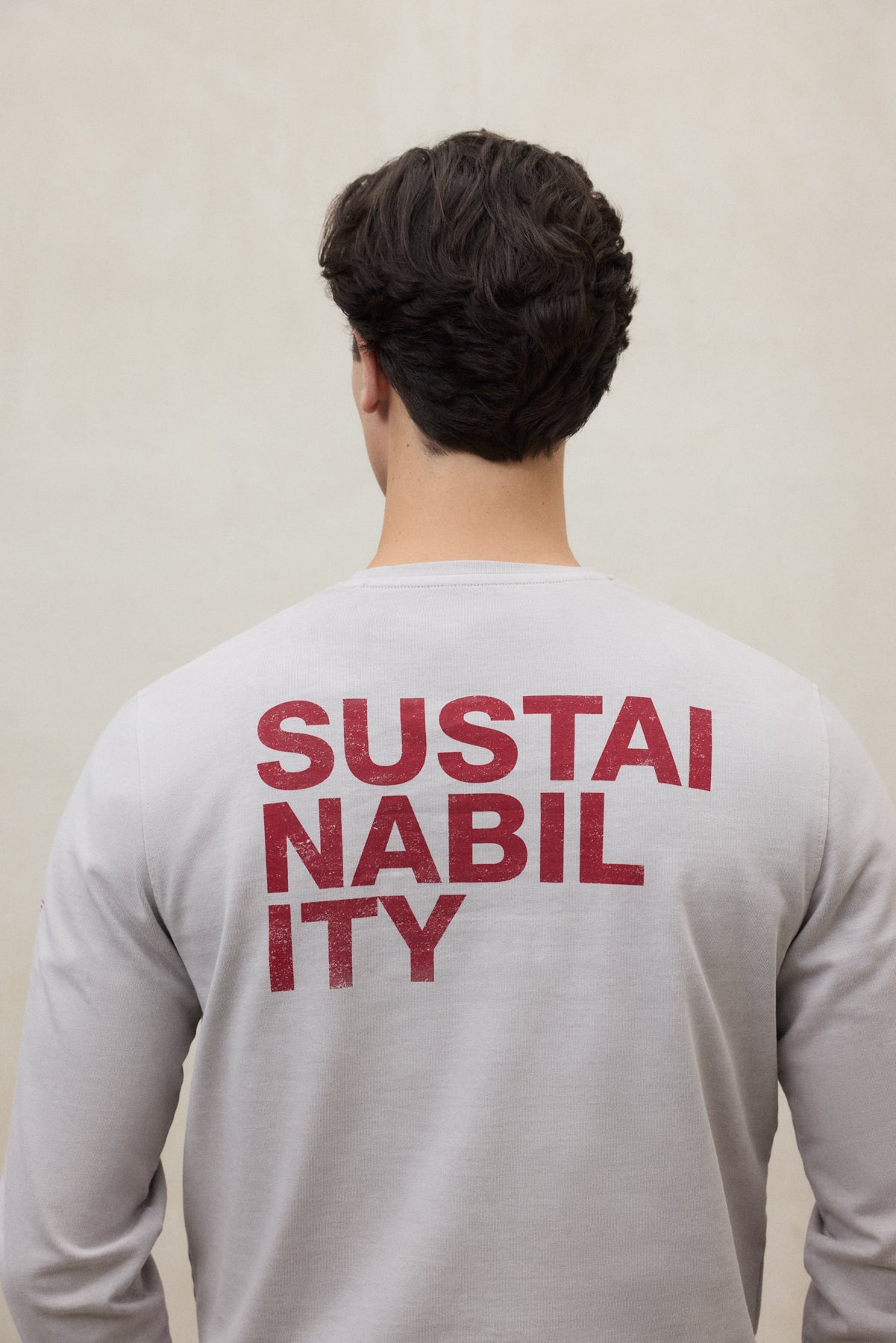 LANGÄRMELIGES T-SHIRT SUSTANO HELLGRAU