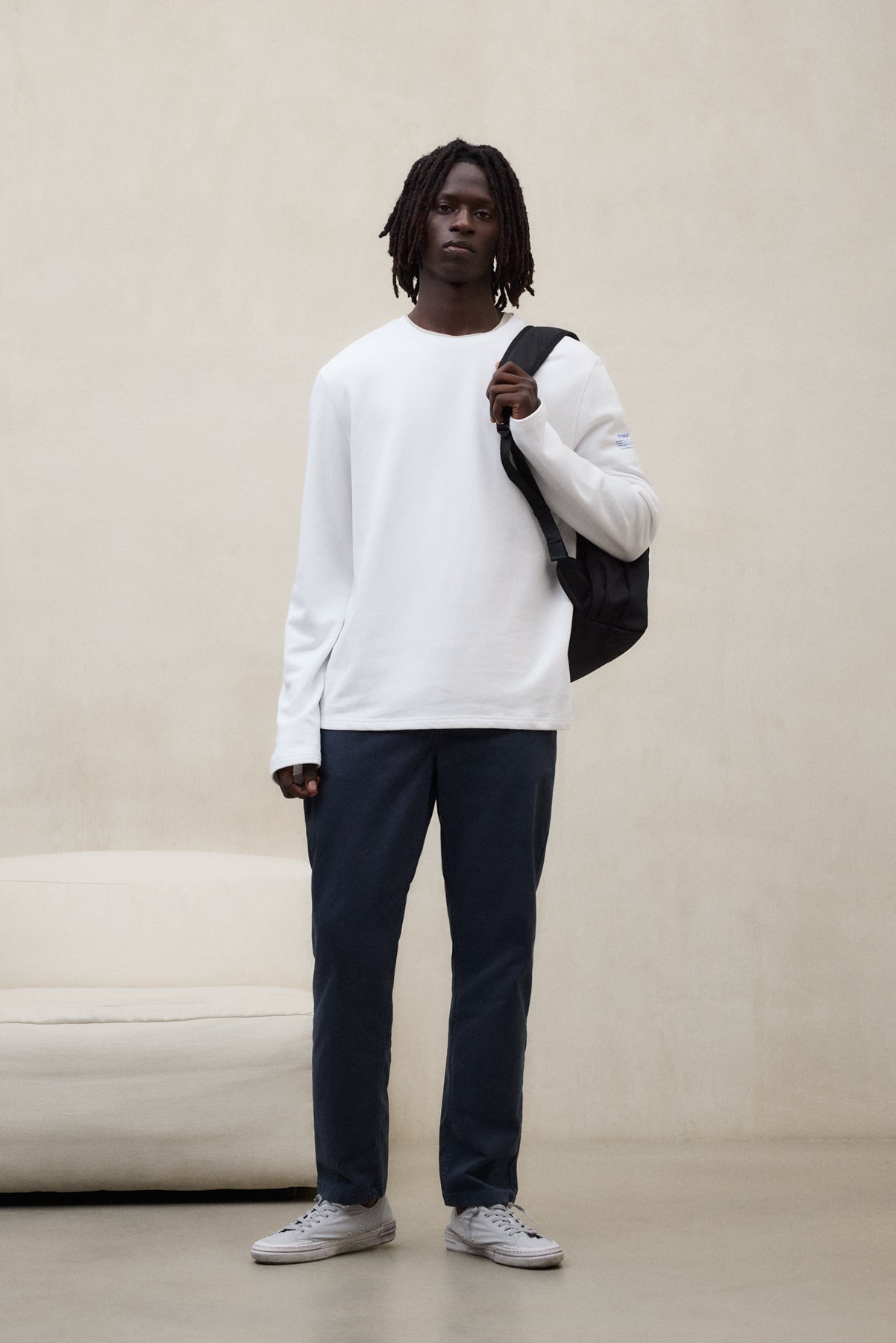 WHITE SUSTANO LONG-SLEEVED T-SHIRT