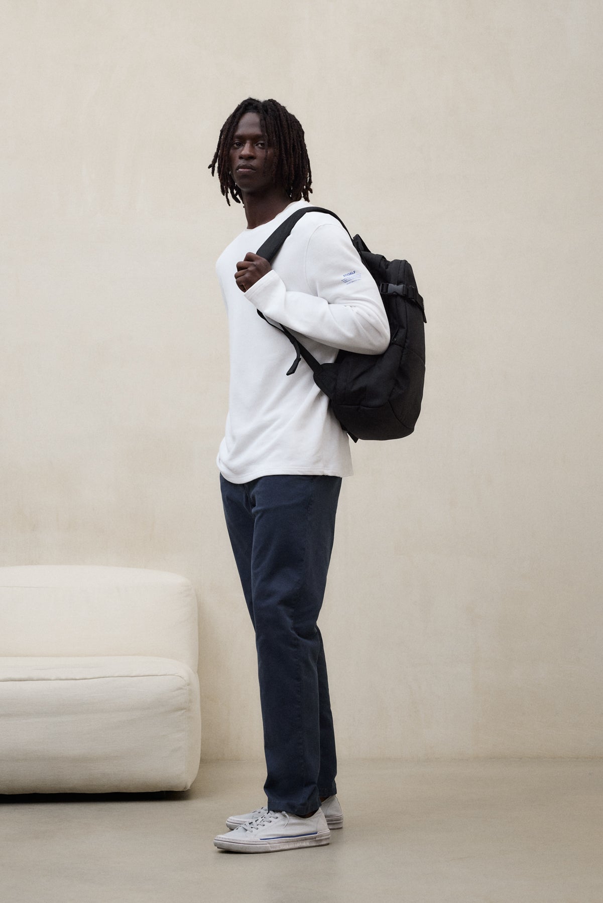 WHITE SUSTANO LONG-SLEEVED T-SHIRT