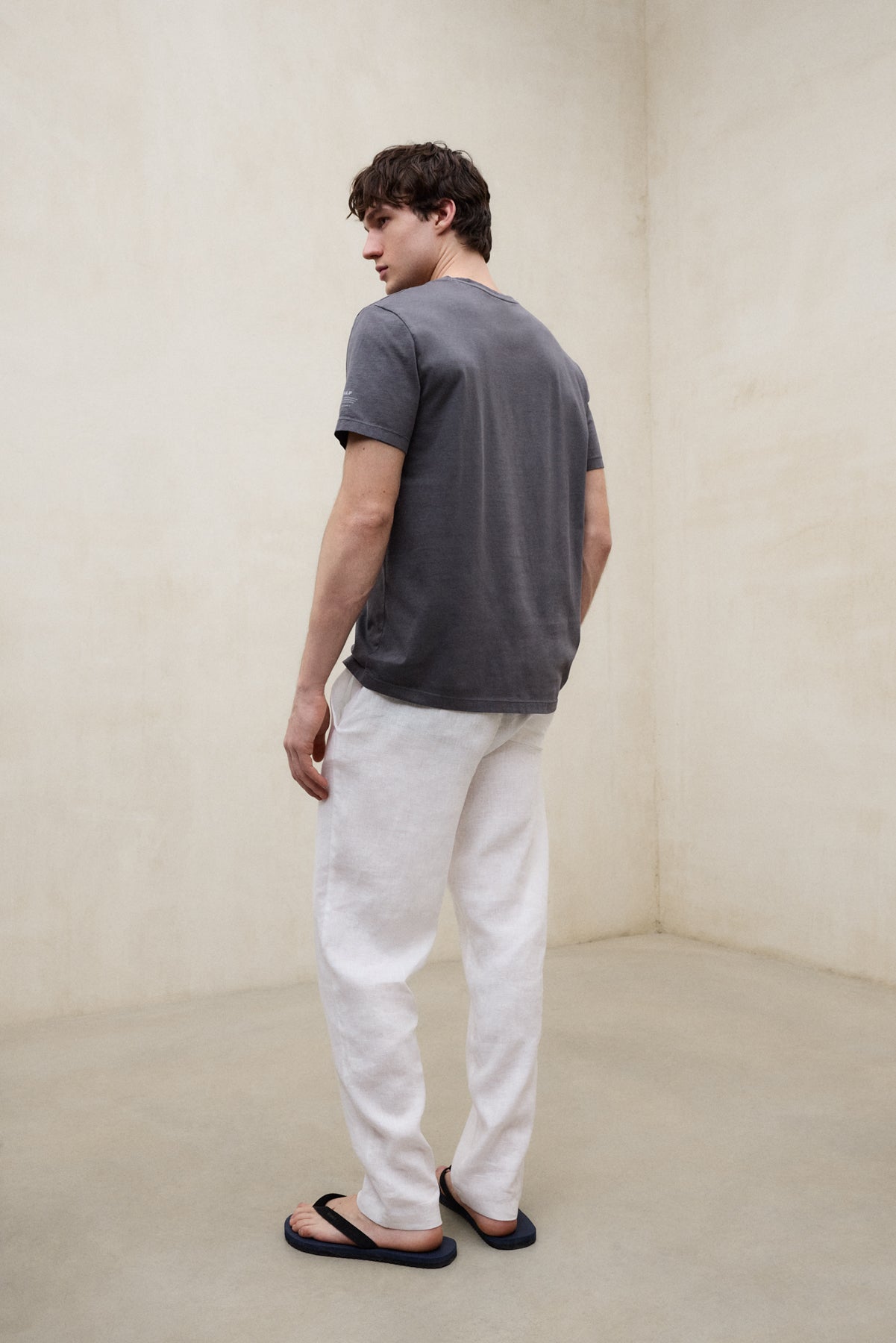 WHITE ETHIWIN LINEN TROUSERS