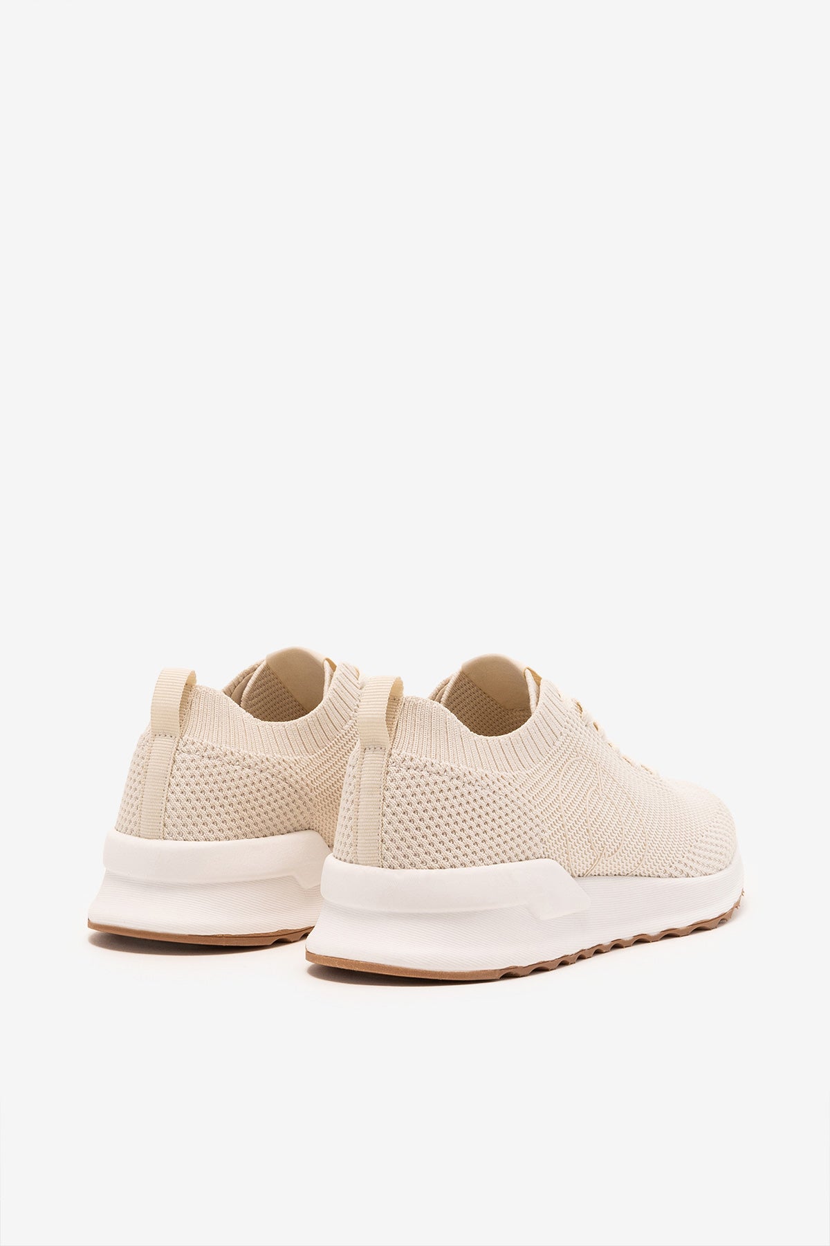 WHITE CONDE KNITTED TRAINERS