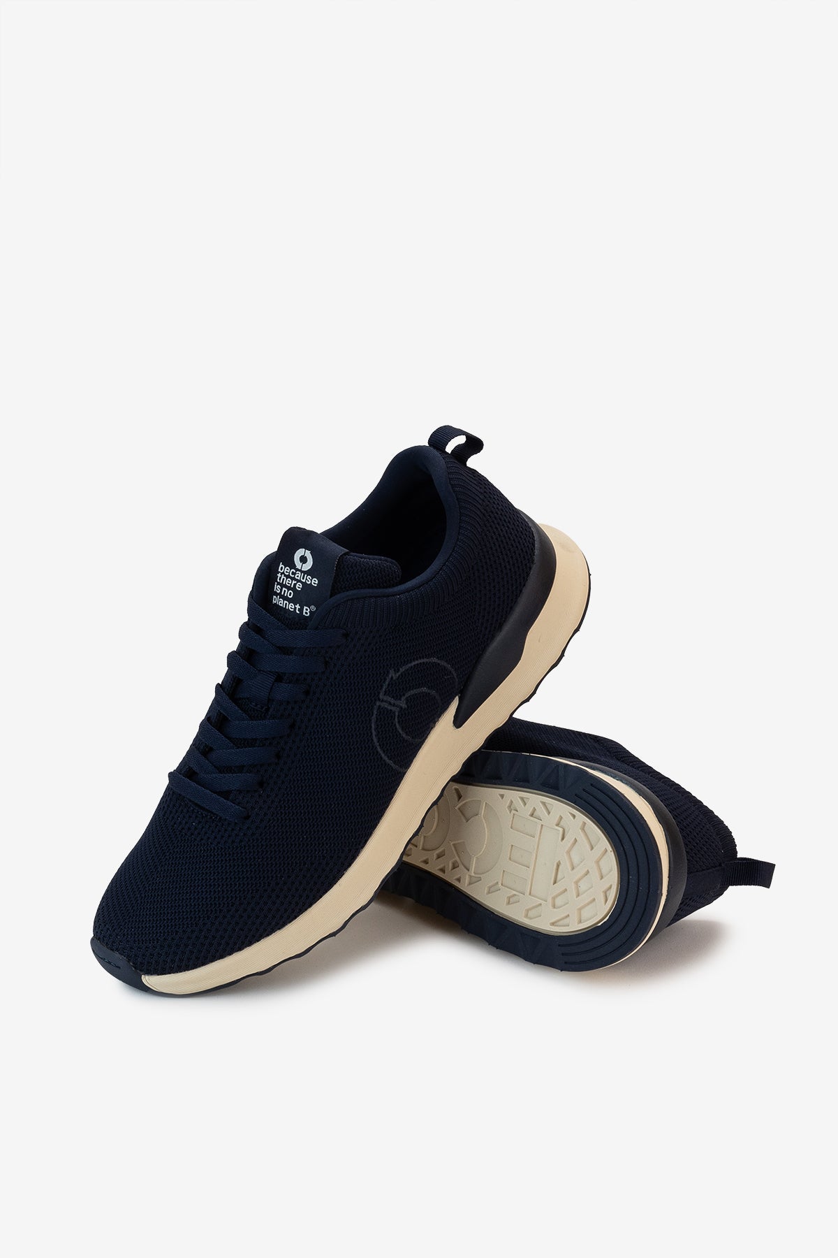 NAVY BLUE KNITTED CONDE TRAINERS