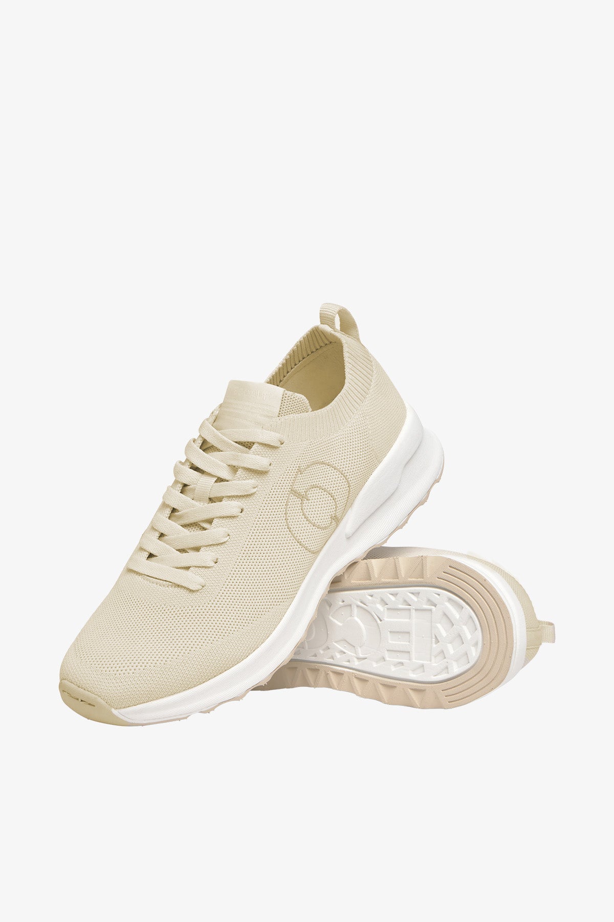 BEIGE KNITTED CONDE KNIT TRAINERS