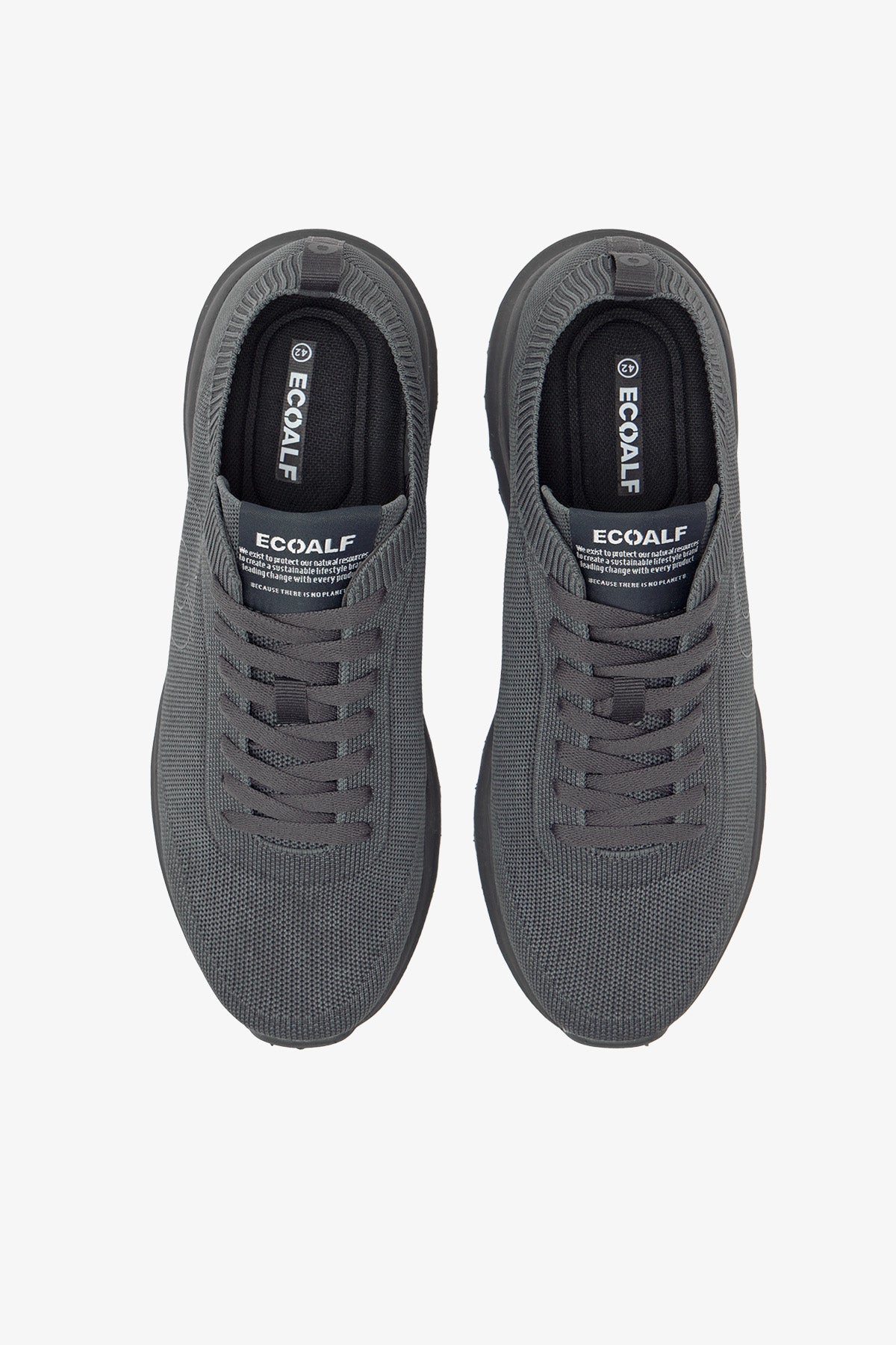 ECOALF | Gestrickte Herrenschuhe Conde Knit mit dunkelgrauem Pigment gefärbt