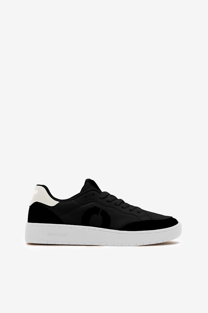 BLACK DEIA VEGAN LEATHER TRAINERS