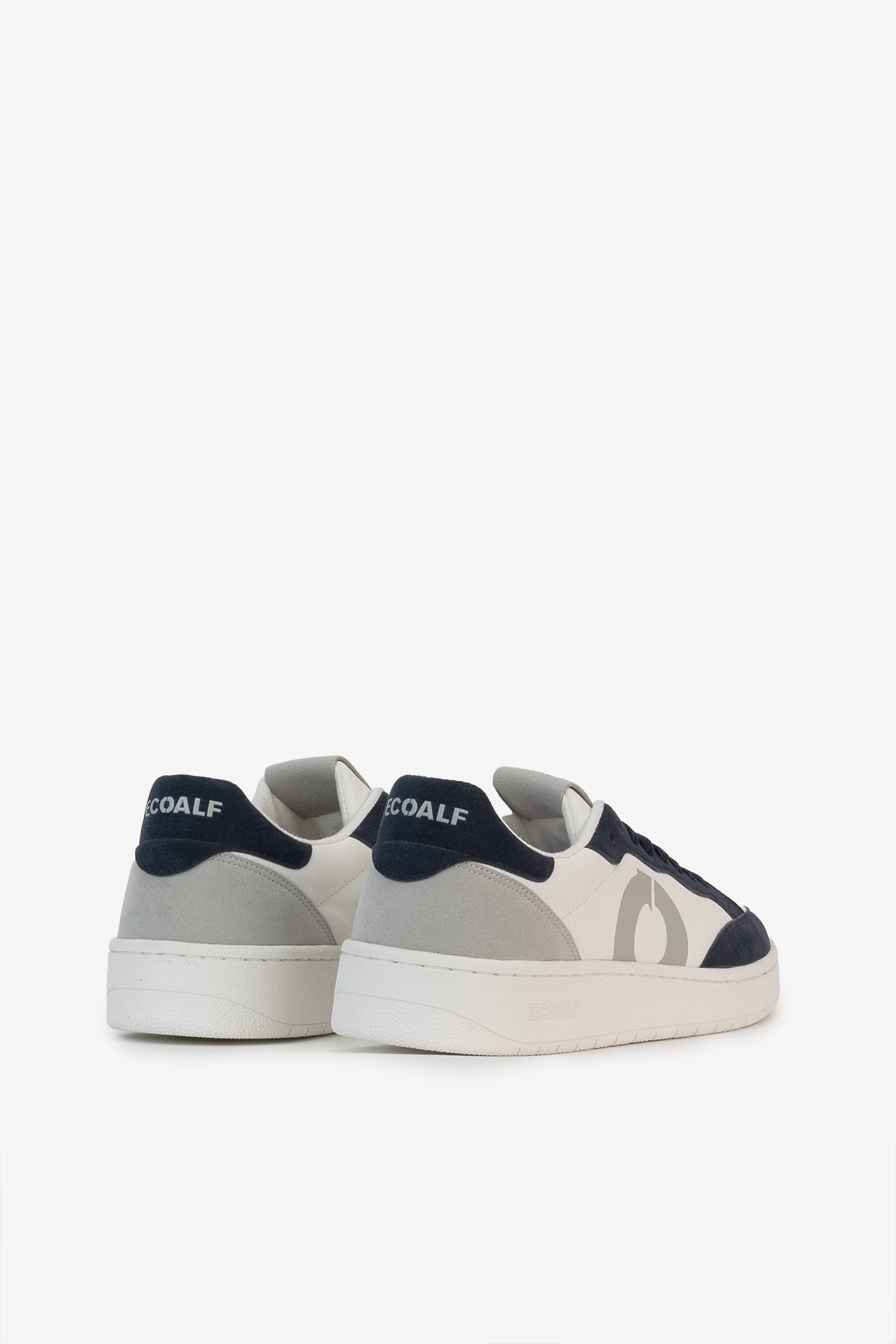 NAVY BLUE DEIA VEGAN LEATHER TRAINERS