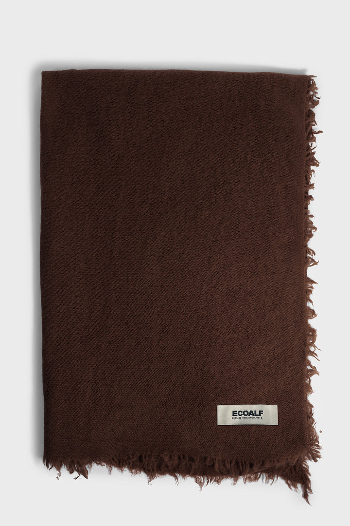 BROWN MINI FRINGES SCARF