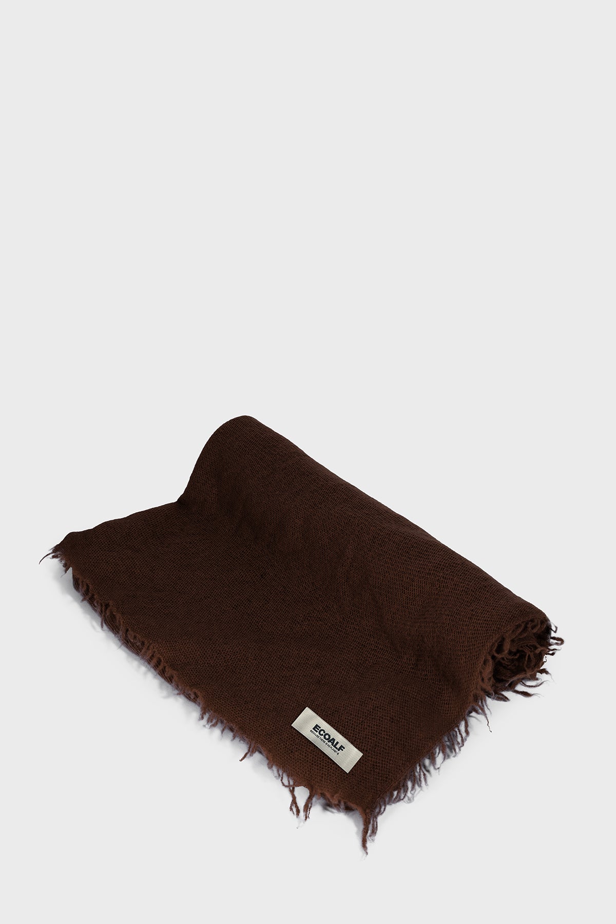 BROWN MINI FRINGES SCARF