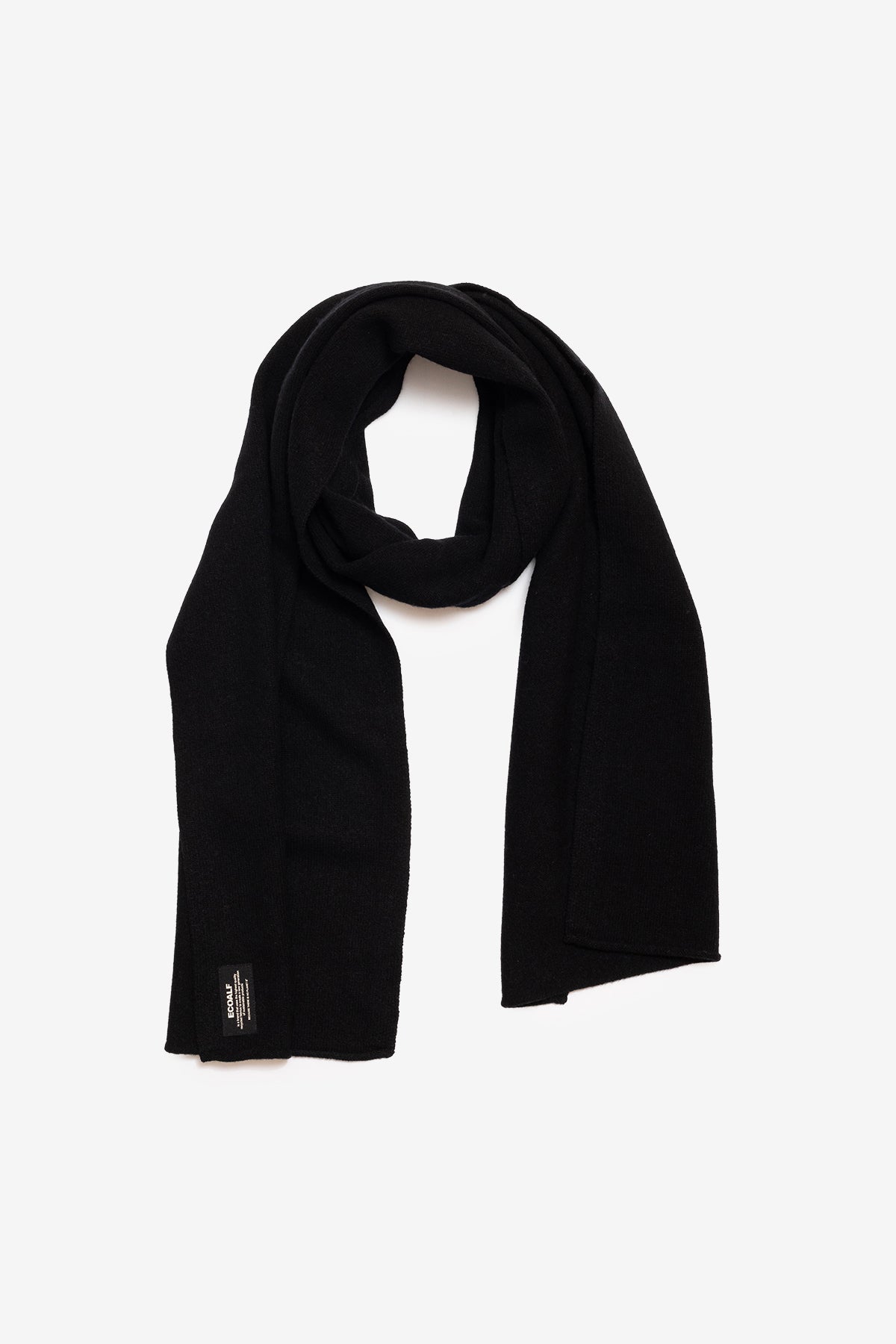 BLACK WOOL SCARF