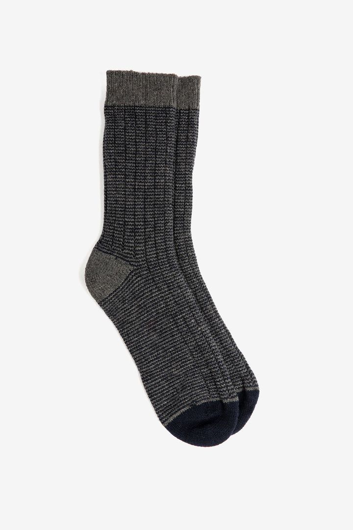 CHAUSSETTES BICOLORES GRIS FONCÉ