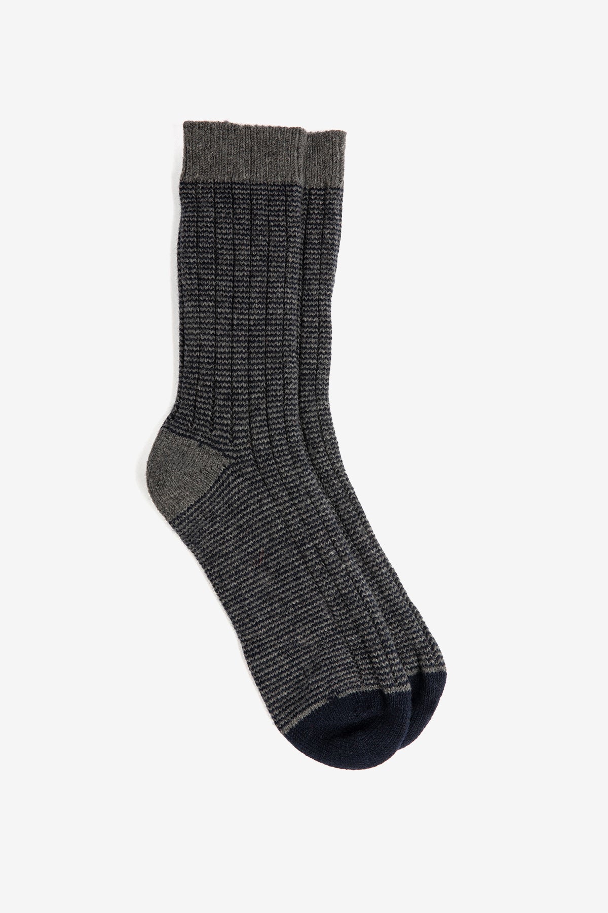 DARK GREY TWO-TONE SOCKS