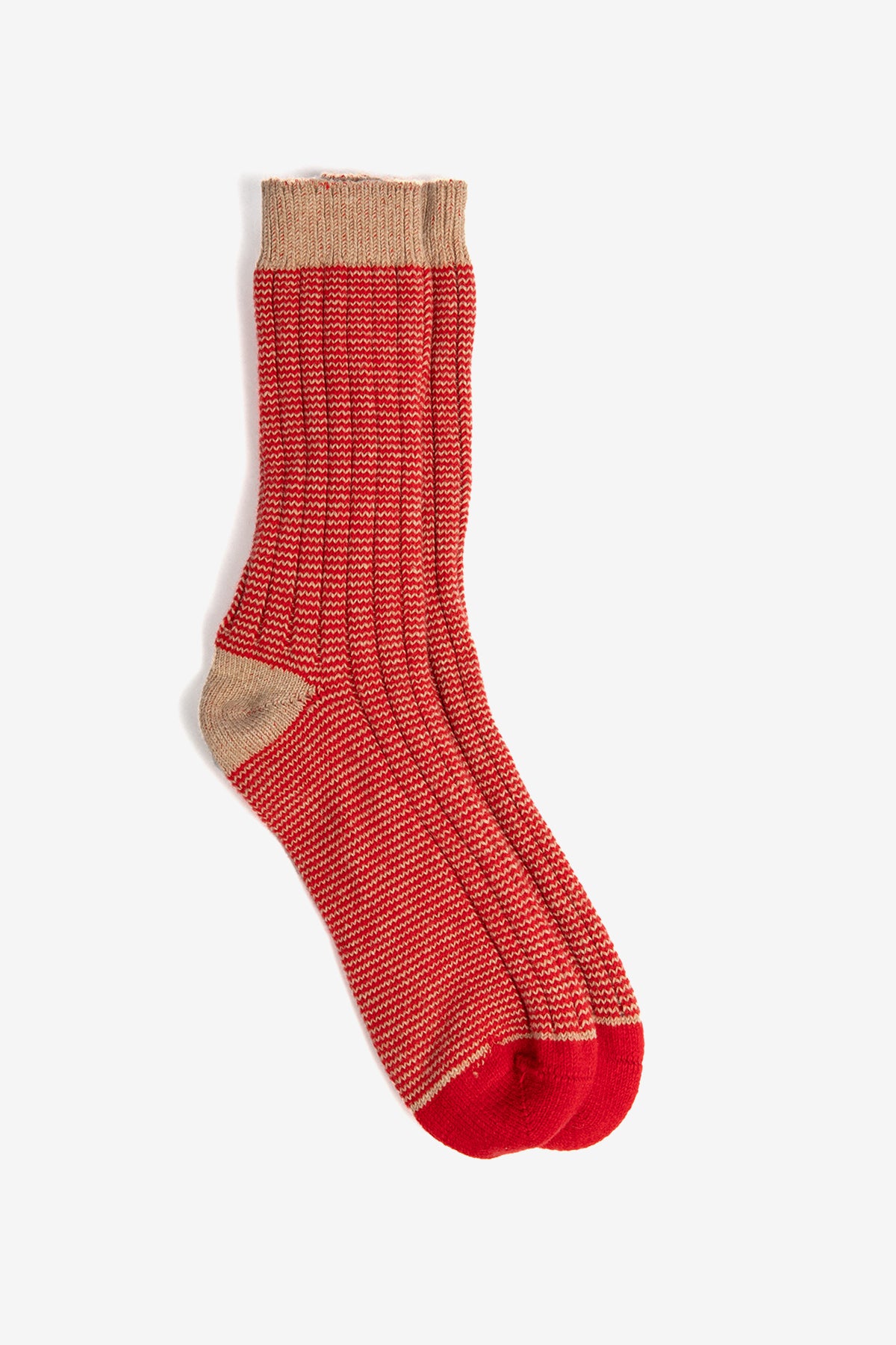CHAUSSETTES BICOLORES ROUGES