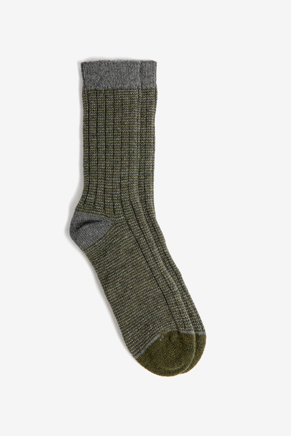 GREEN TWO-TONE SOCKS