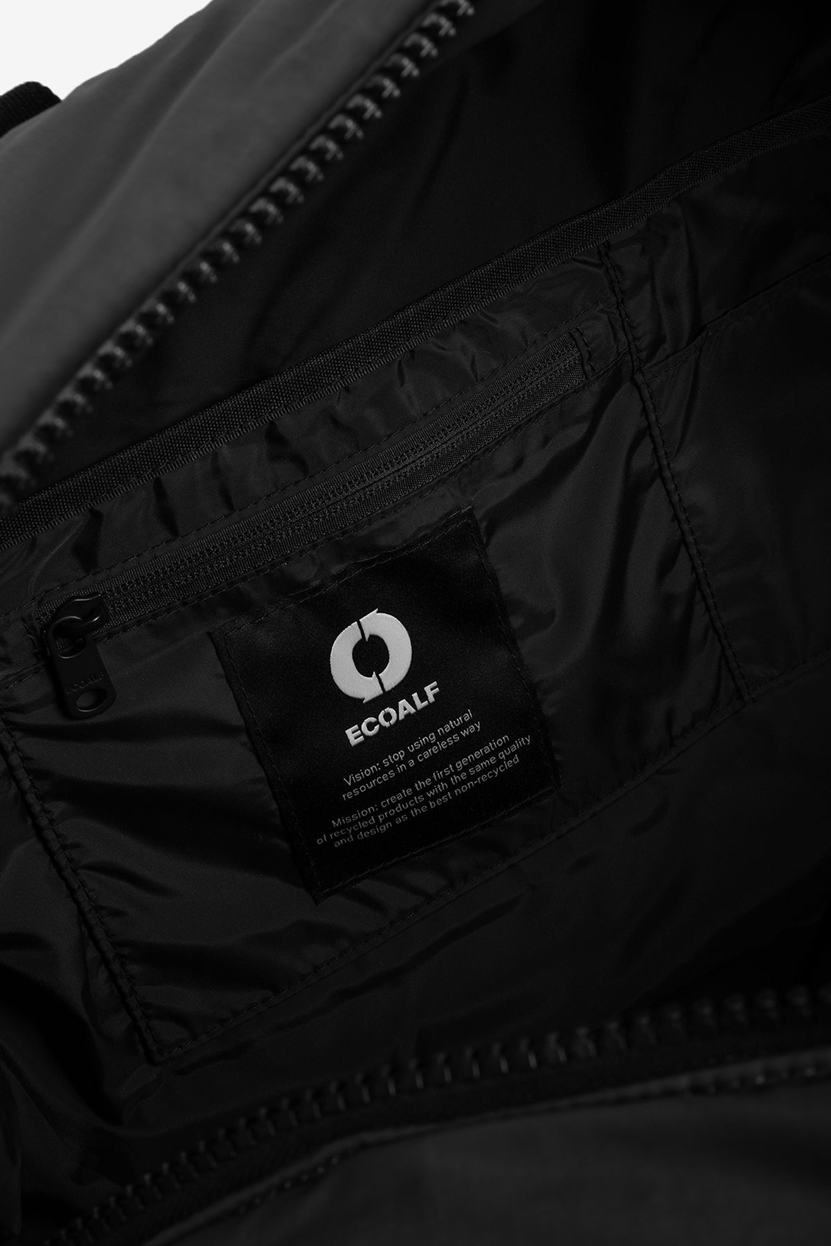 BLACK FLOCK DUFFLE BAG