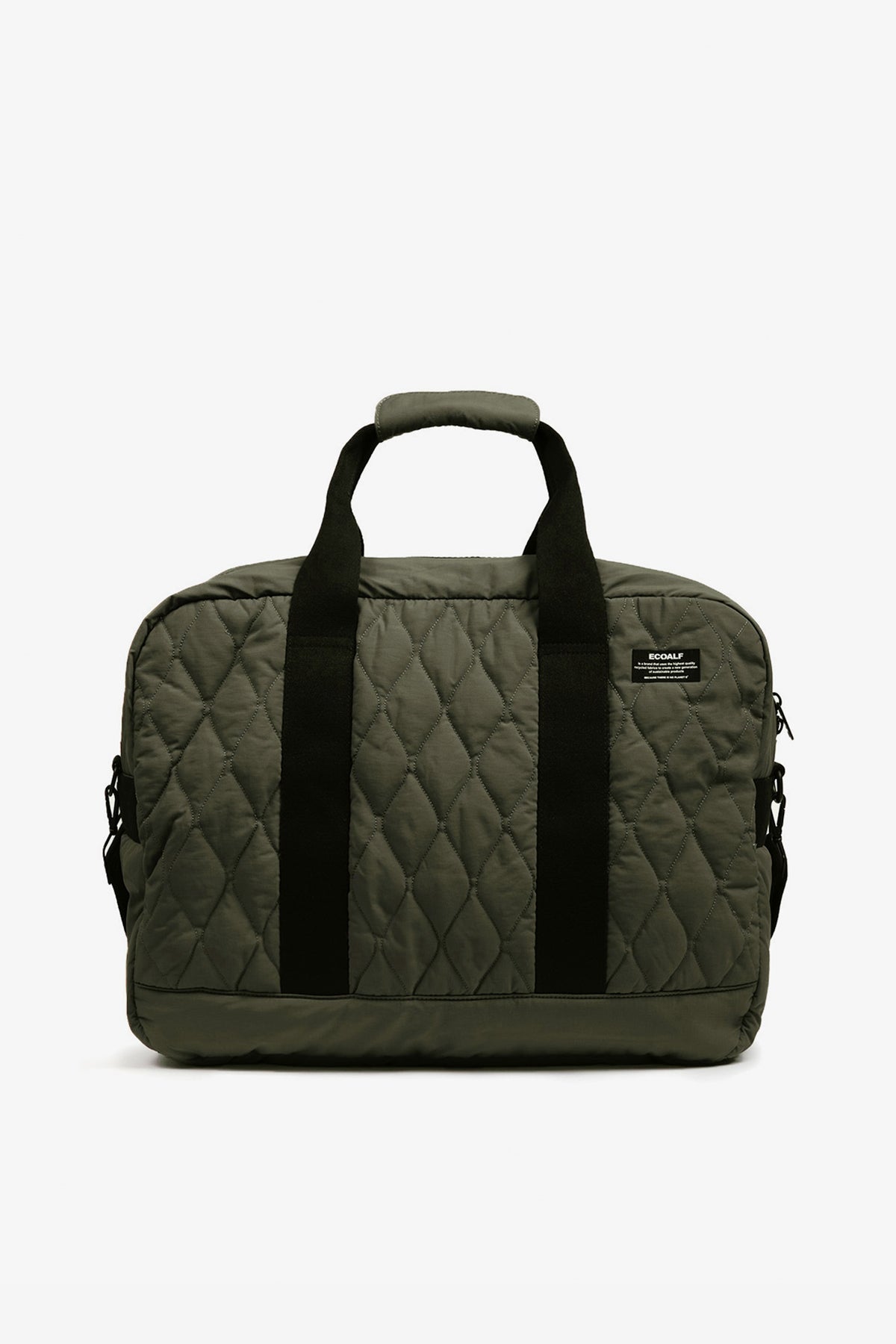 DARK GREEN FLOCK DUFFLE BAG