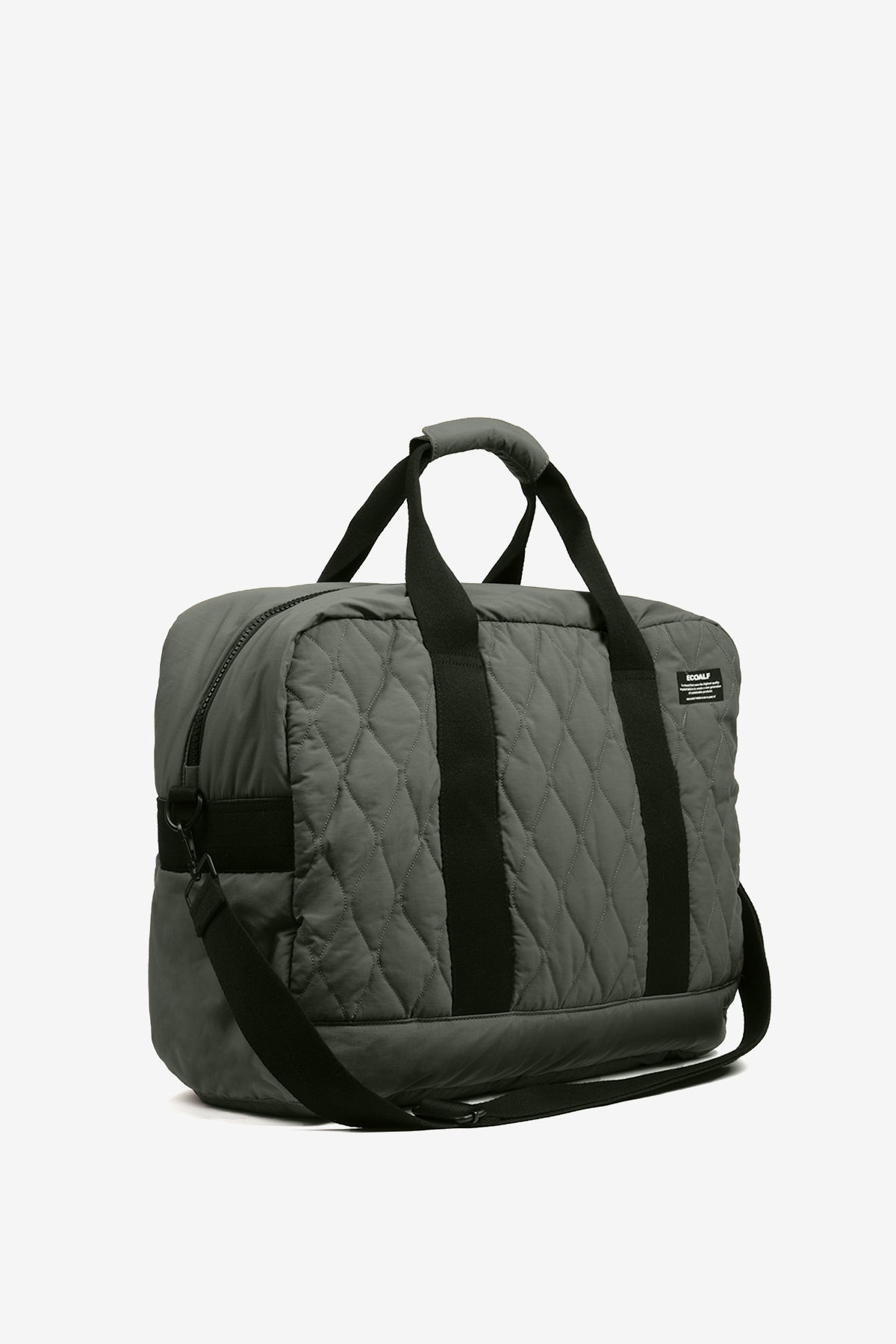 DARK GREEN FLOCK DUFFLE BAG