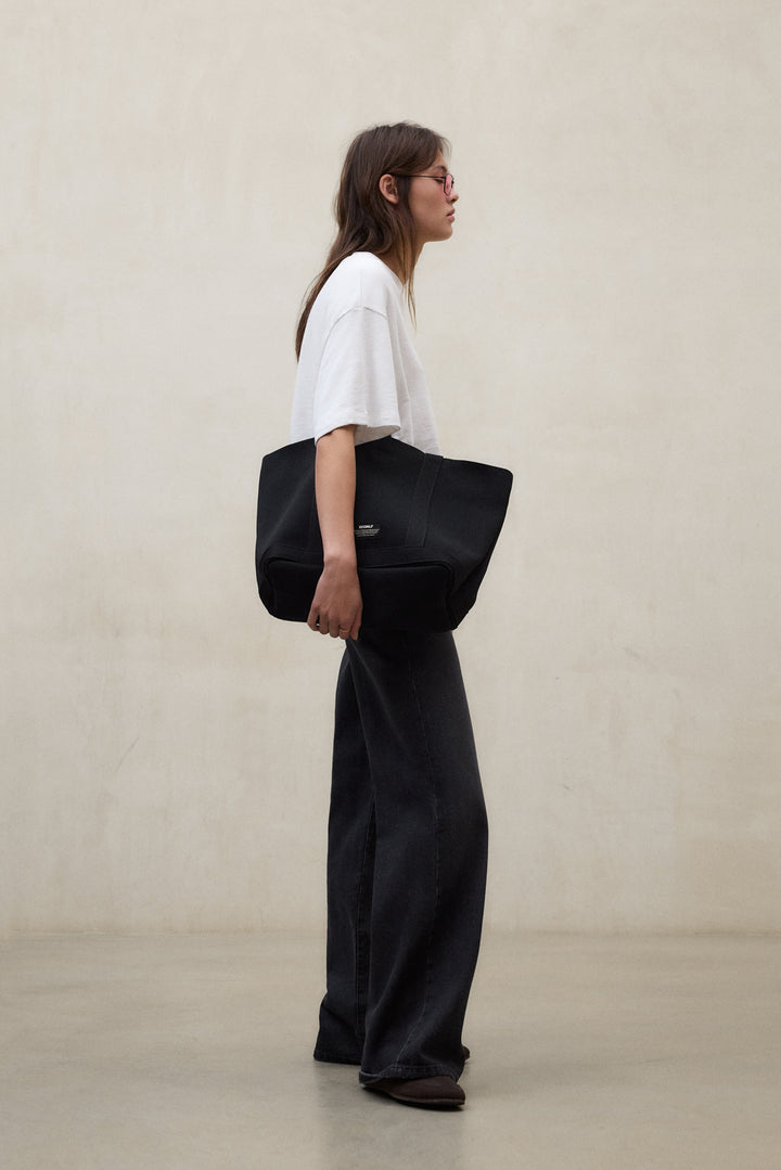 PLAIN BLACK MARTA TIKA SHOPPER BAG