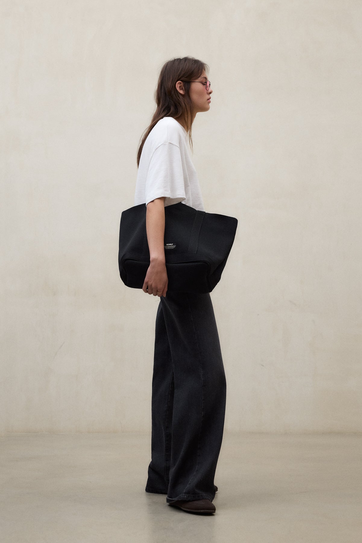 BOLSO SHOPPER MARTA TIKA LISO NEGRO DE MUJER