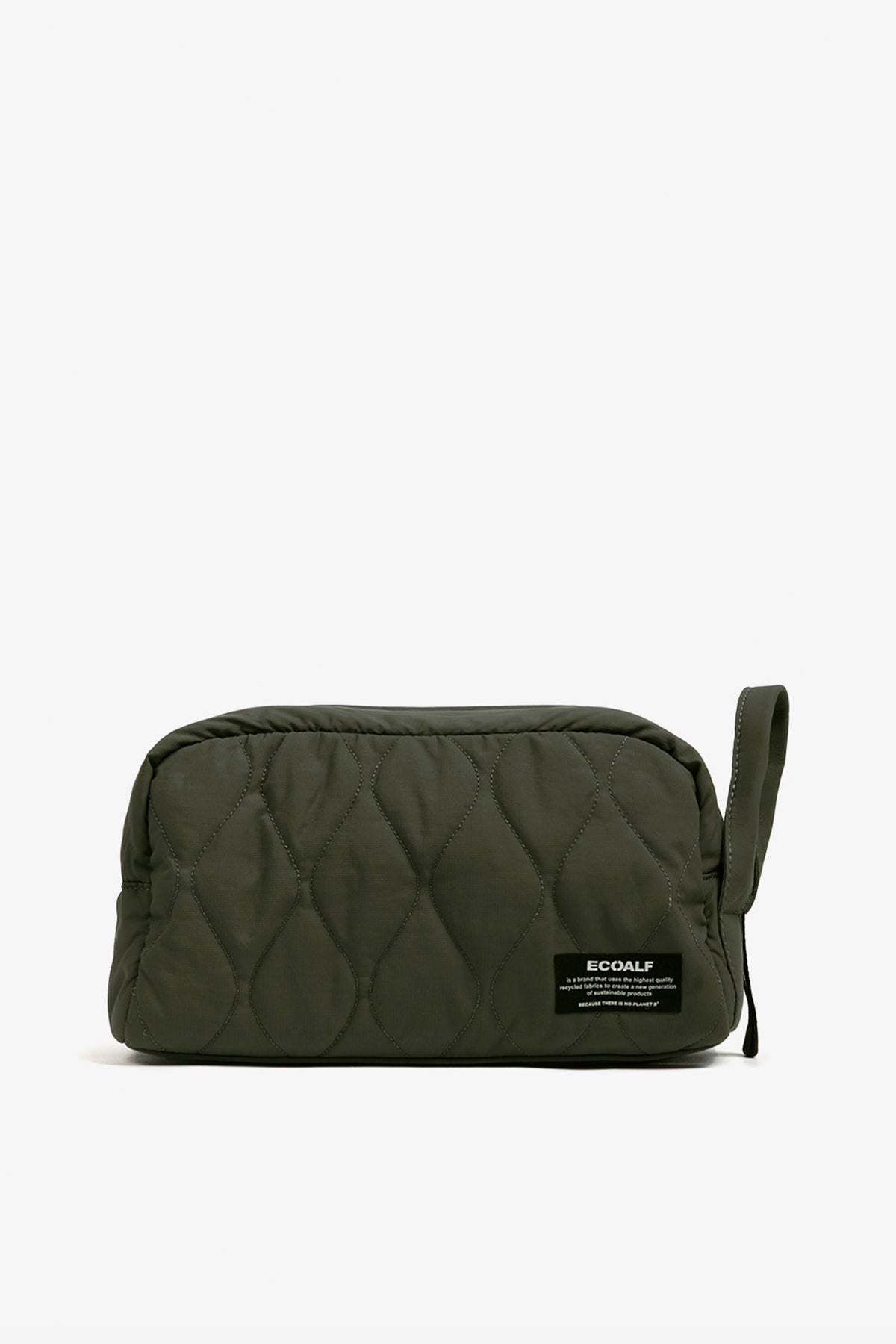 DARK GREEN FLOCK TOILETRY BAG