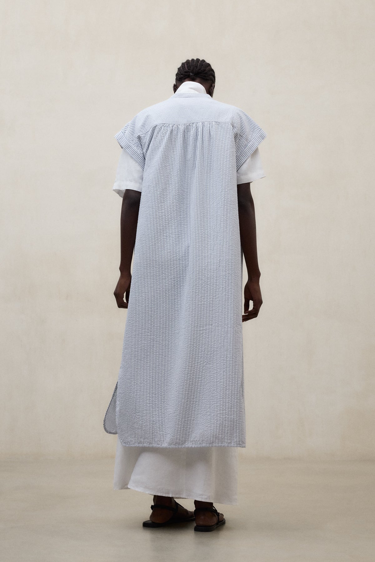 VESTITO AMETISTA RIGHE BLU