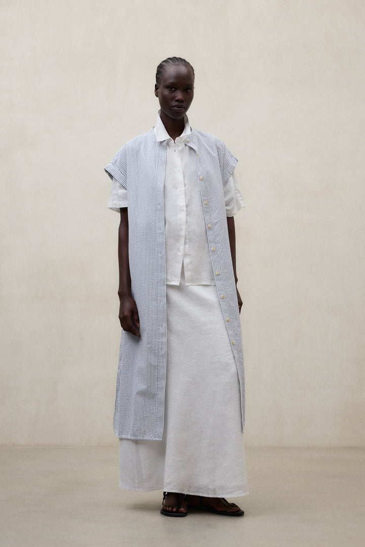 VESTITO AMETISTA RIGHE BLU