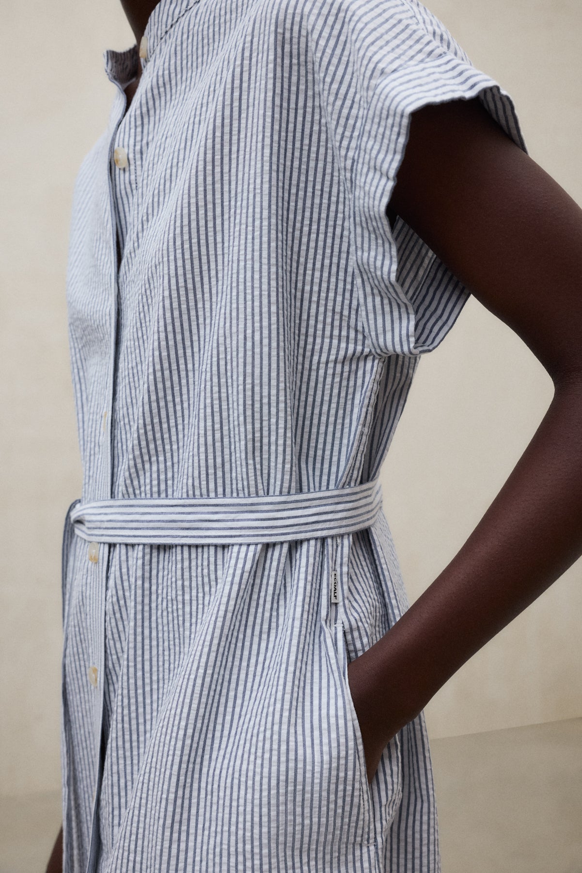 VESTITO AMETISTA RIGHE BLU