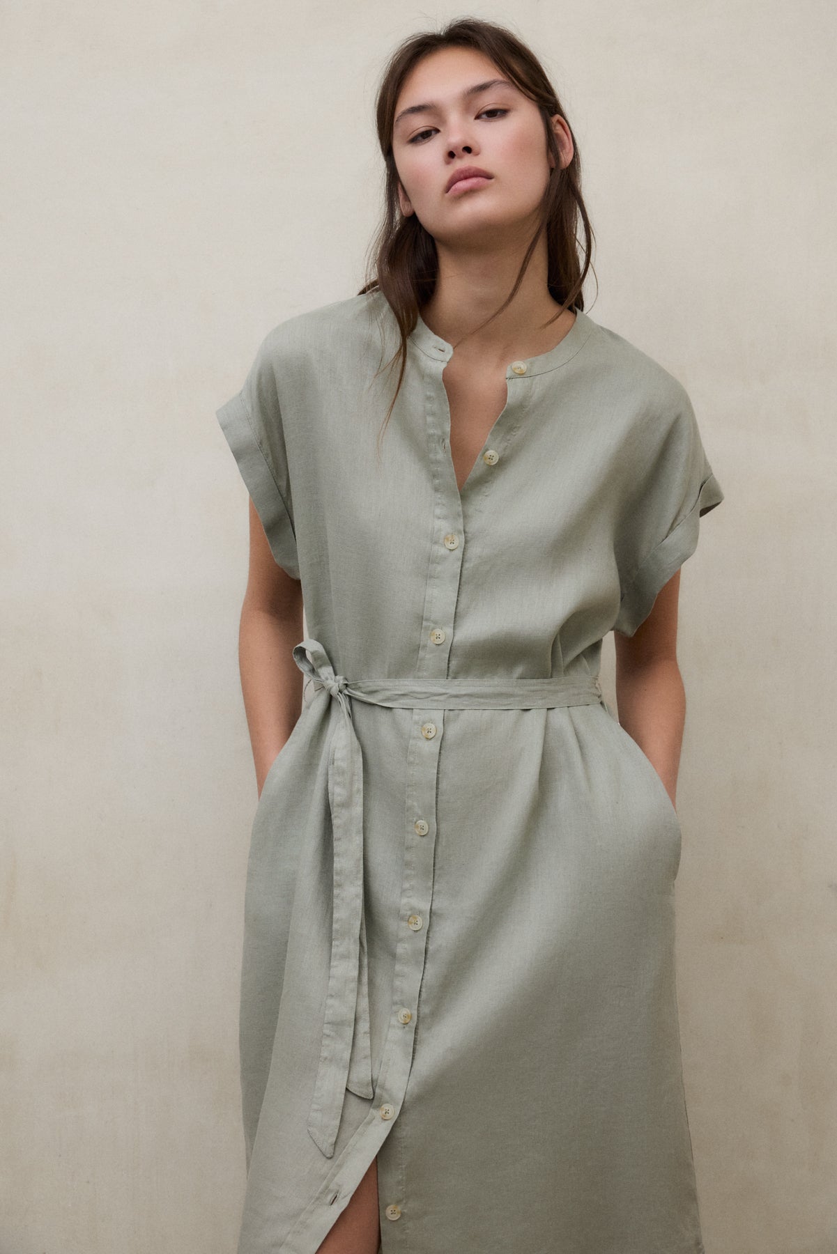 AMETHYST MAO DRESS GREEN