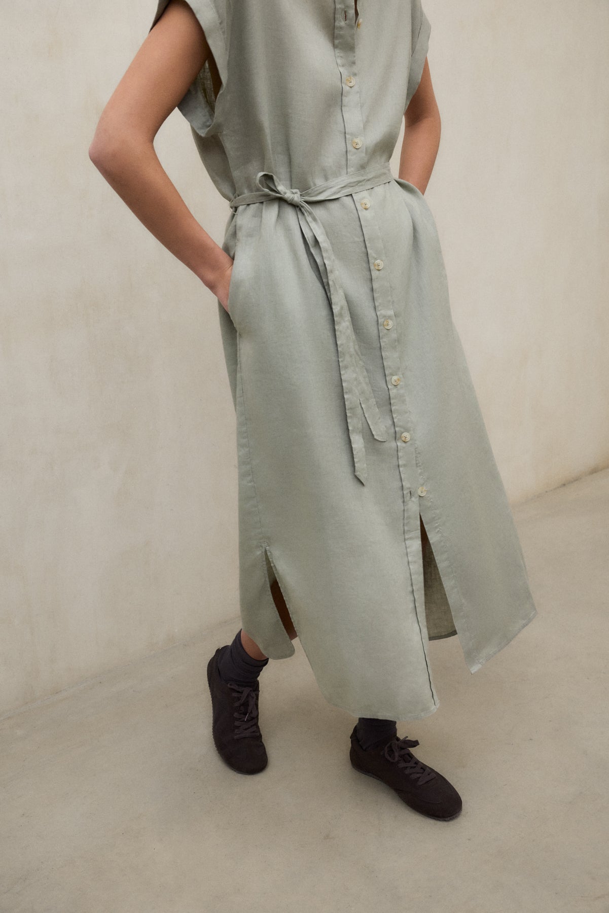 AMETHYST MAO DRESS GREEN