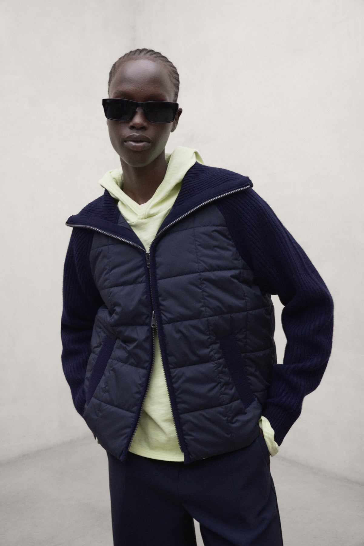 NAVY BLUE DANIELA HYBRID JACKET