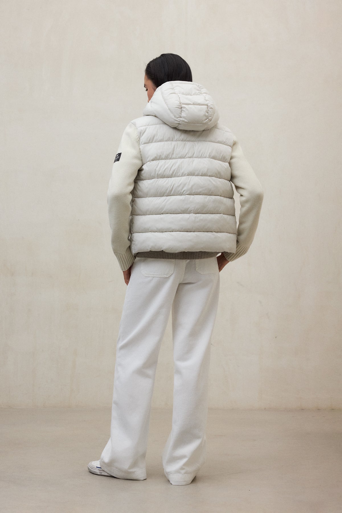 VESTE DENALI À CAPUCHE GRIS CLAIR