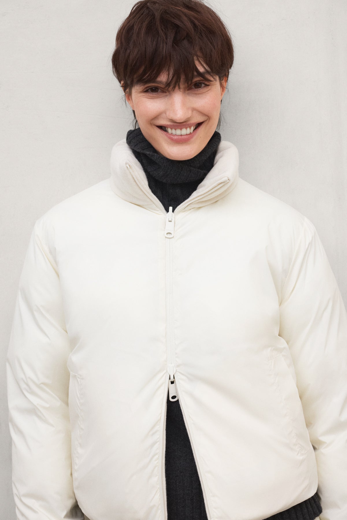 GIACCA IBRIDA REVERSIBILE SINTRE BIANCA