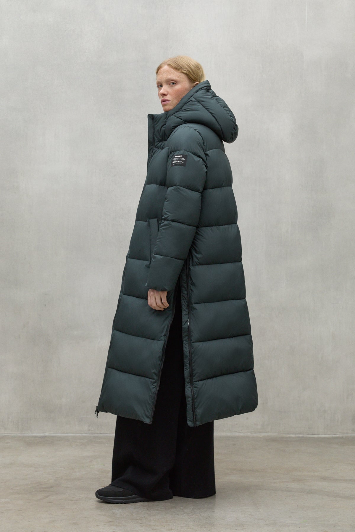 DARK GREEN BINAIA COAT
