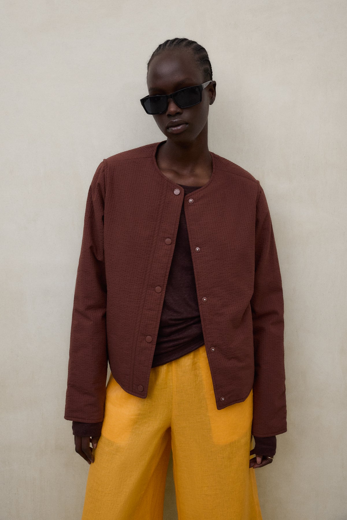 BROWN REVERSIBLE GABI JACKET