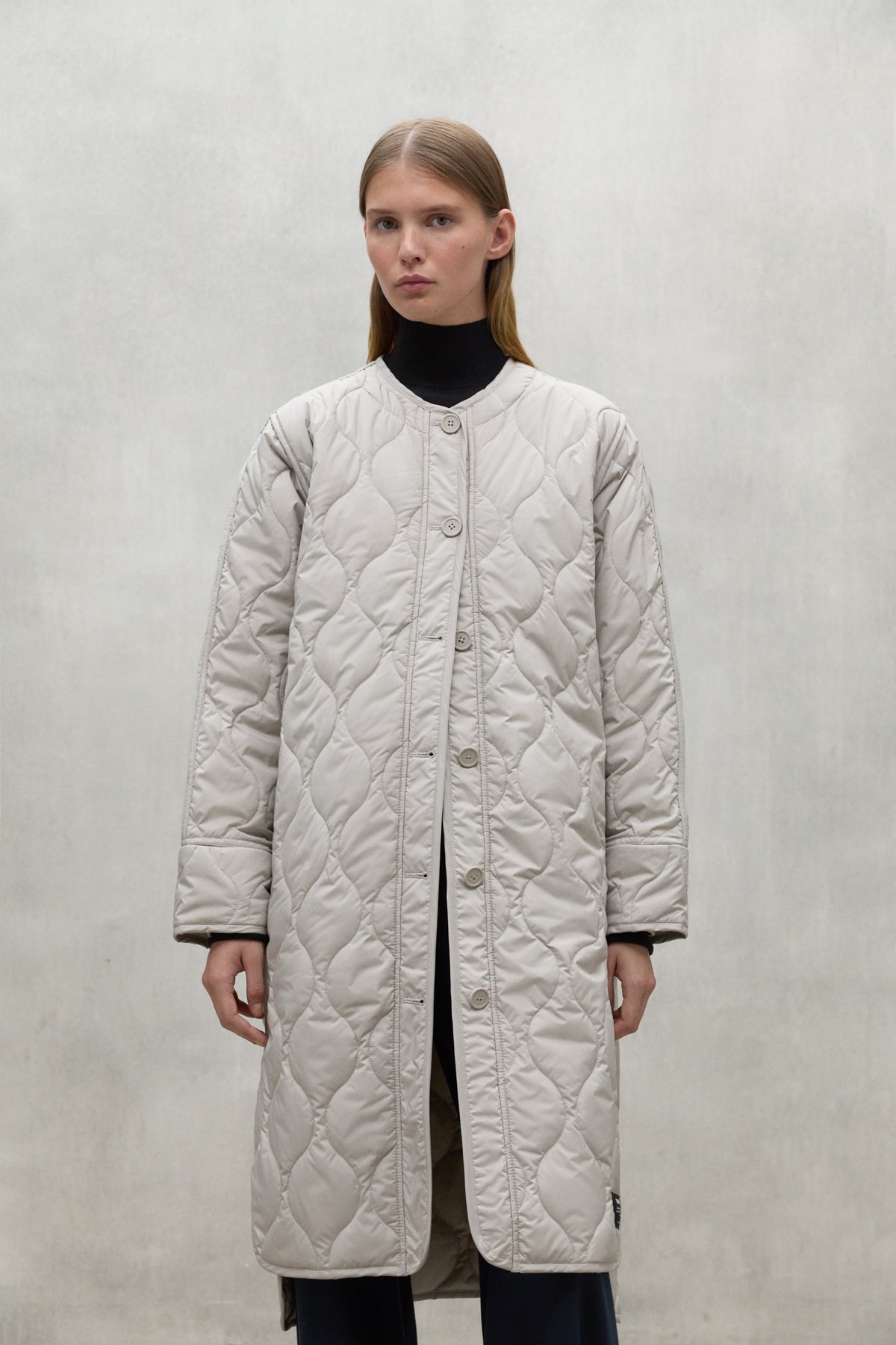 LIGHT BEIGE LEZNA COAT WITH BAND