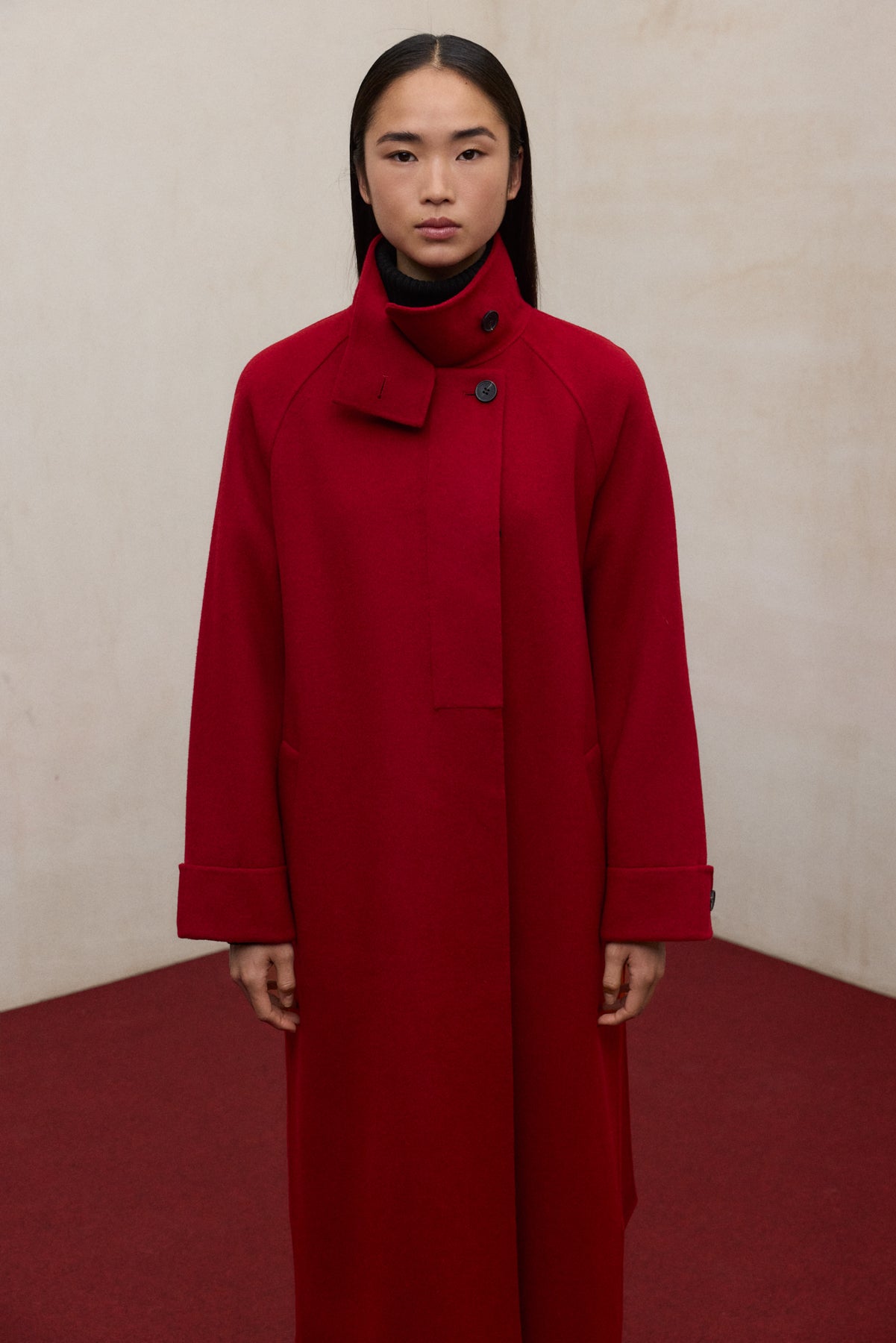 RED LORA COAT