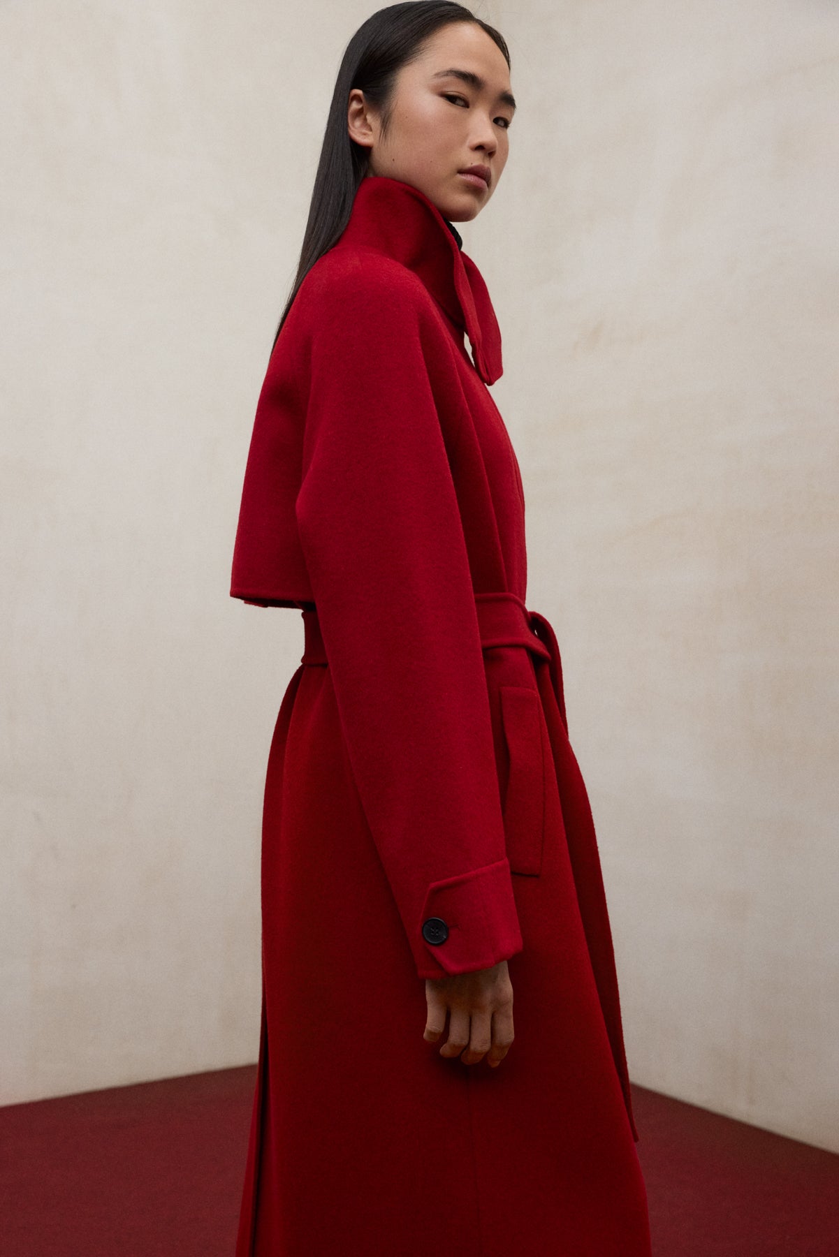 RED LORA COAT
