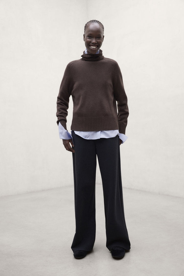 MAGLIONE CAQUI MARRONE